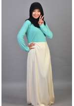 Naima Dress Teal-Cream